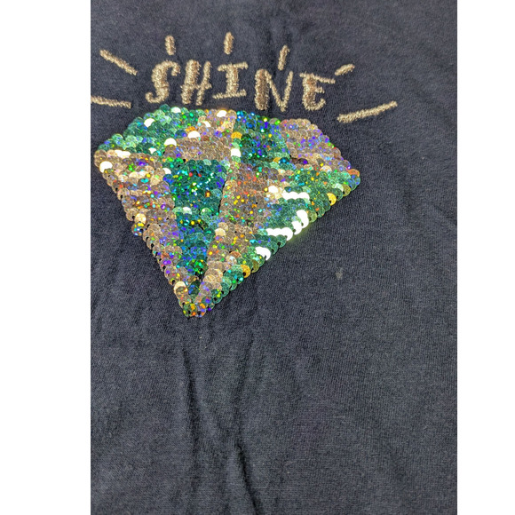 Members Mark-Sequence Color Change-Girls Shirt - Size 6 -"Shine" Well Cared For - Picture 6 of 9